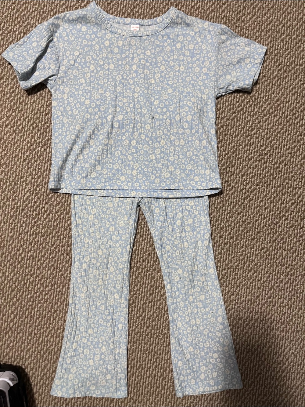 Girls 5T Joe Fresh Light Blue Floral Kids matching Set